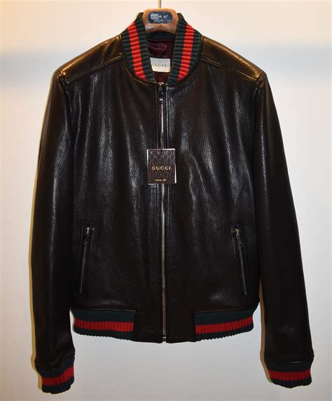 replica leather gucci jackets|gucci original leather jacket.